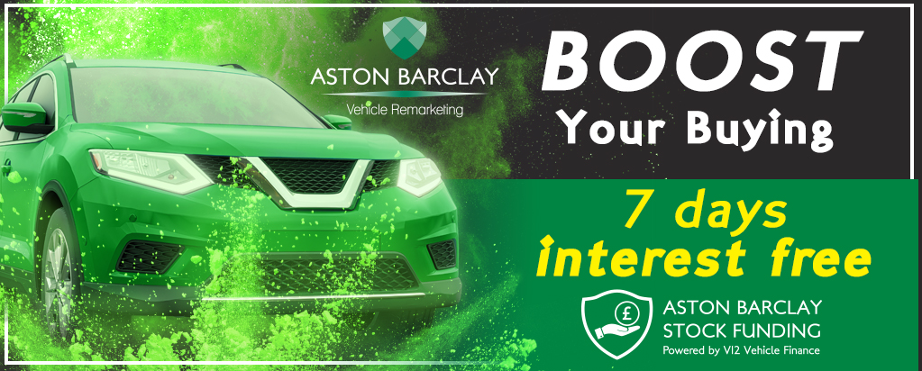 Aston Barclay & Day campaign imagery, with a green car on the imagery